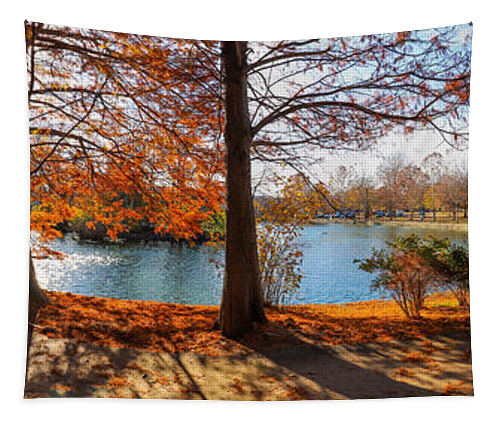 Autumn Tapestry featuring the photograph A Gorgeous Autumn Day at Centennial Park by Marcus Jones