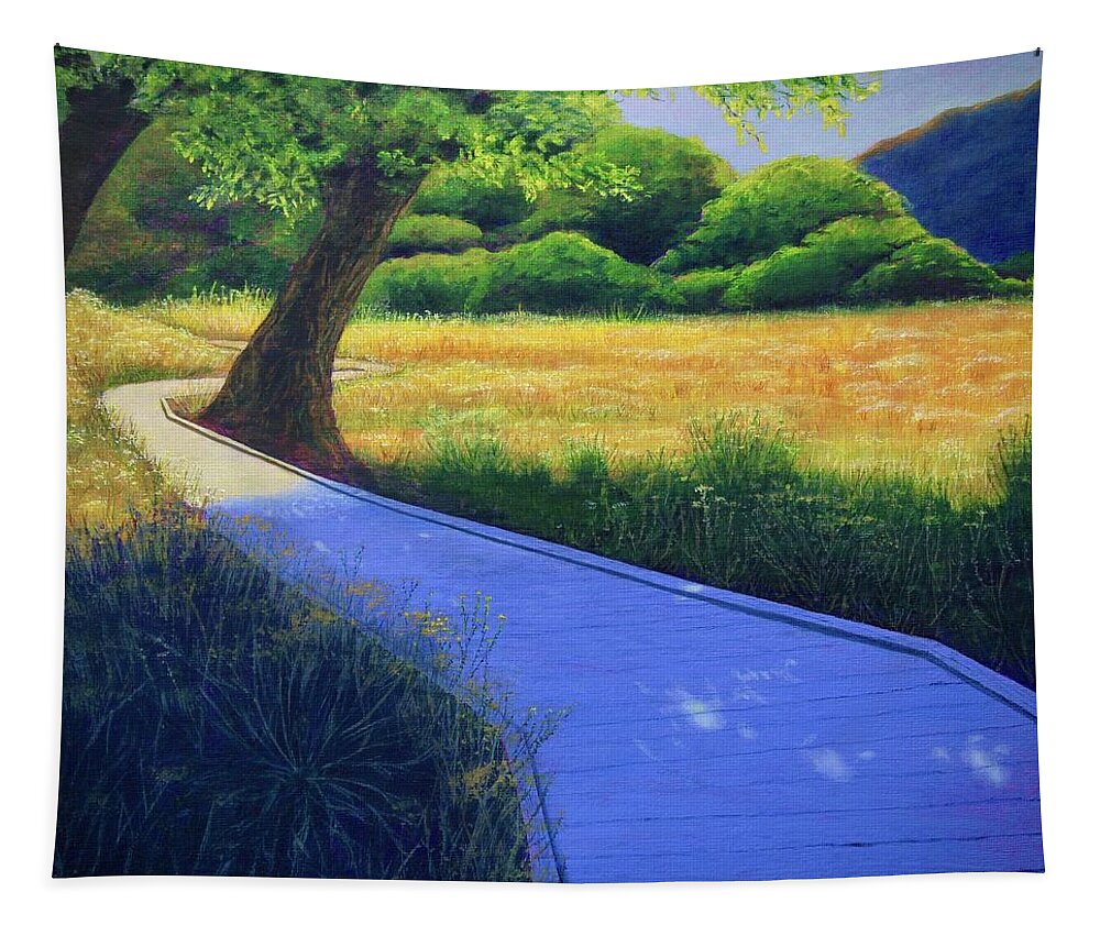 Kim Mcclinton Tapestry featuring the painting A Path a Day by Kim McClinton