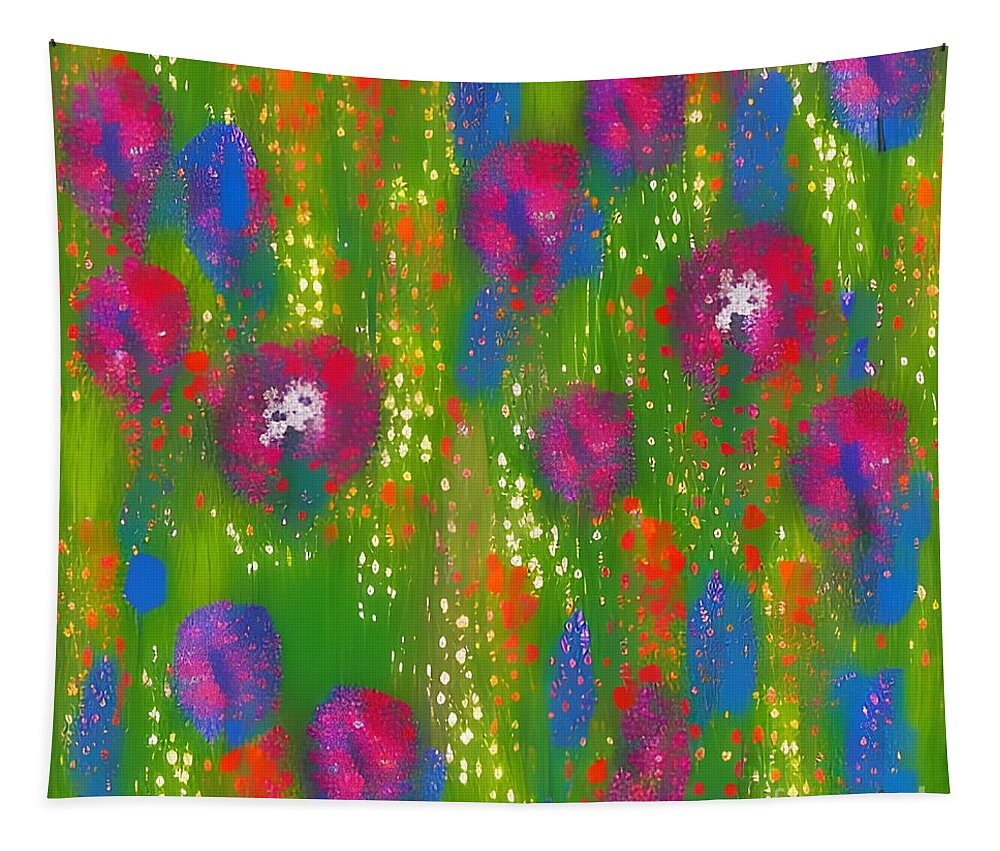 Floral Art Tapestry featuring the digital art A Springtime Rain by Robert Stanhope