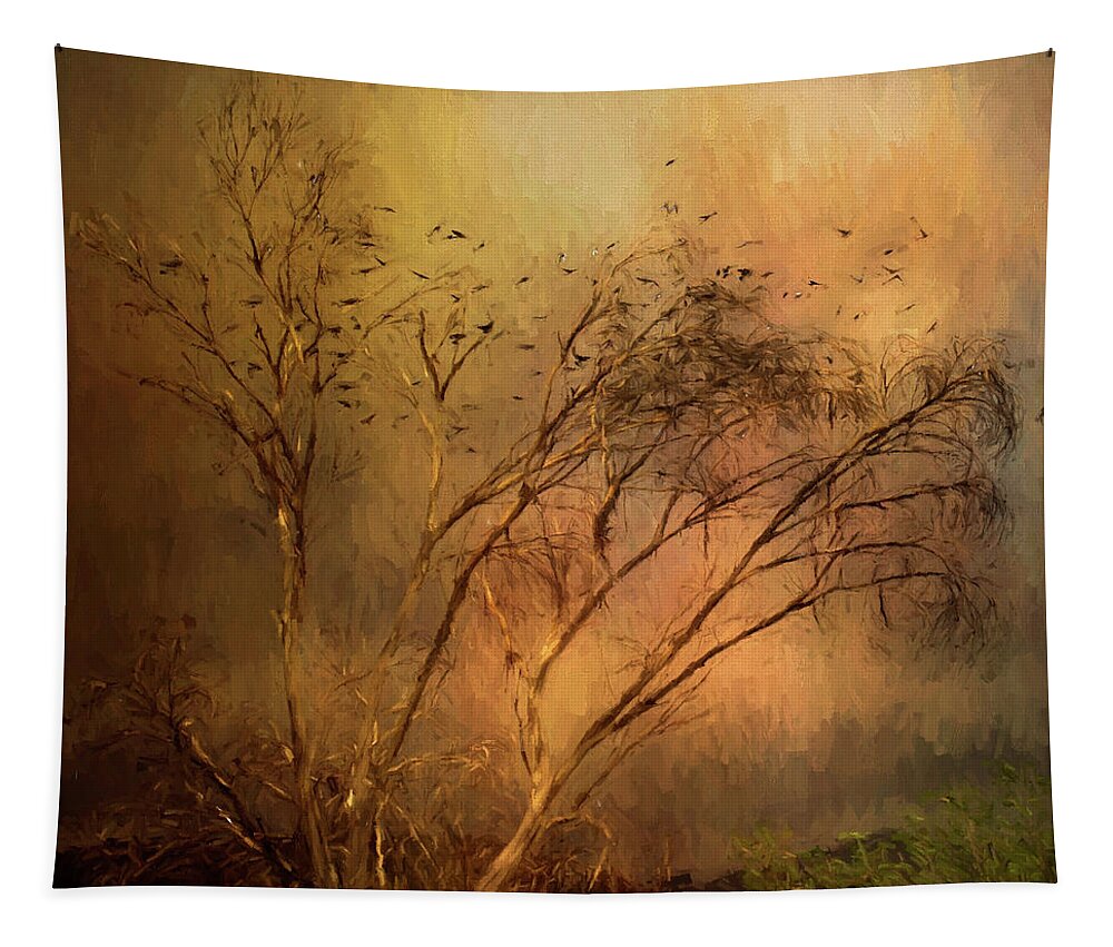 Autumn Tapestry featuring the digital art A Touch of Autumn by Nicole Wilde