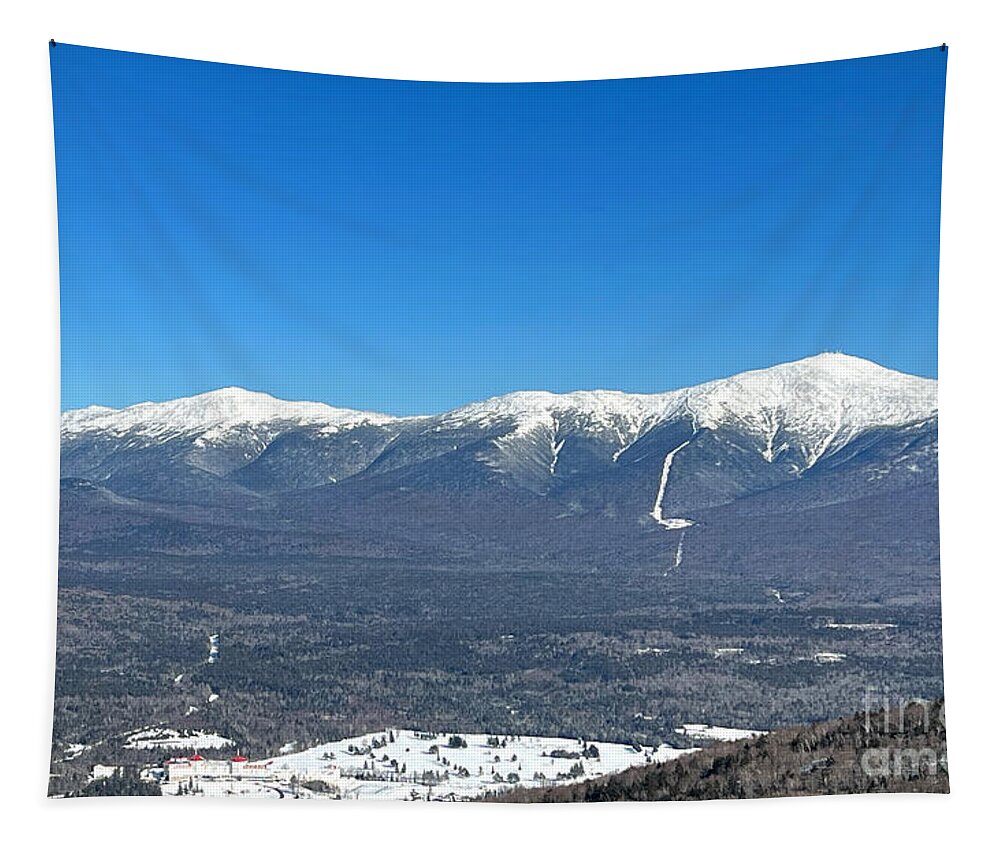 Mount Washington Tapestry featuring the photograph A Towering Giant by Frances Ferland