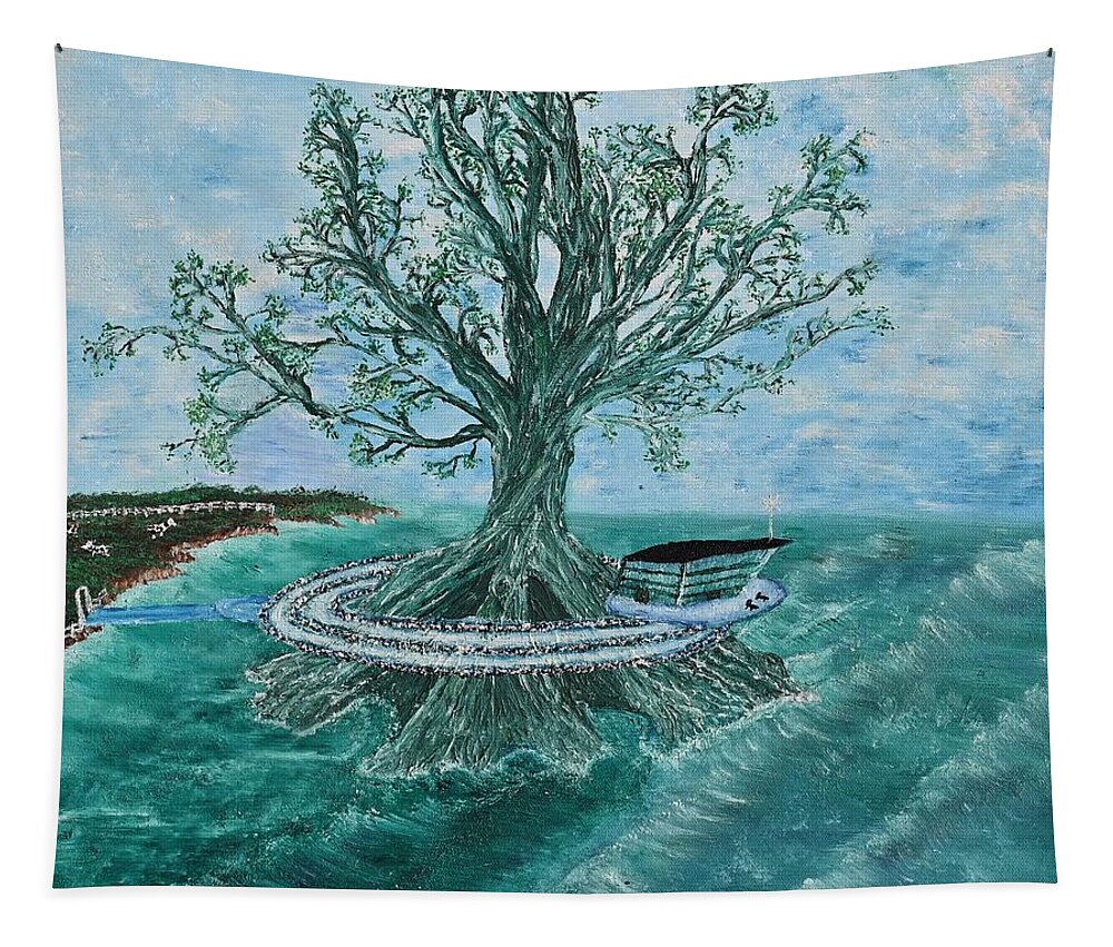 Christina Knight Tapestry featuring the painting A Verde by Christina Knight