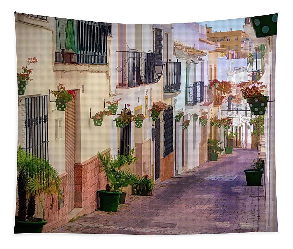 Andalusian City Tapestry featuring the photograph A visit to the city of Estepona - 7 by Jordi Carrio Jamila