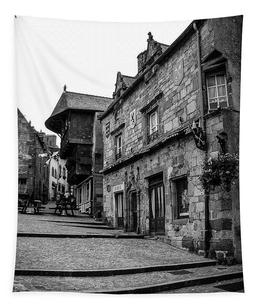 France Tapestry featuring the photograph A Walk through town by Jim Feldman