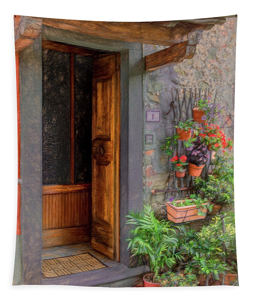 Tuscany Tapestry featuring the photograph A Warm Tuscan Welcome by Marcy Wielfaert