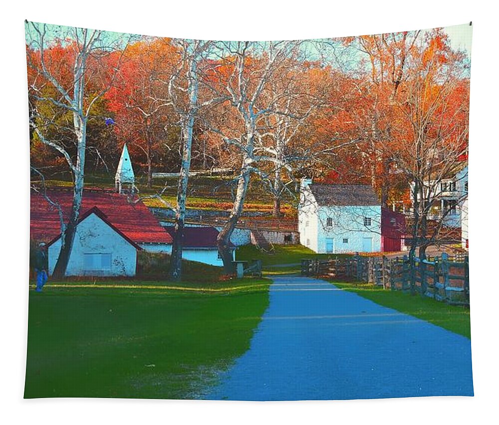 Hopewell Furnace Tapestry featuring the photograph A World With Octobers by Tami Quigley
