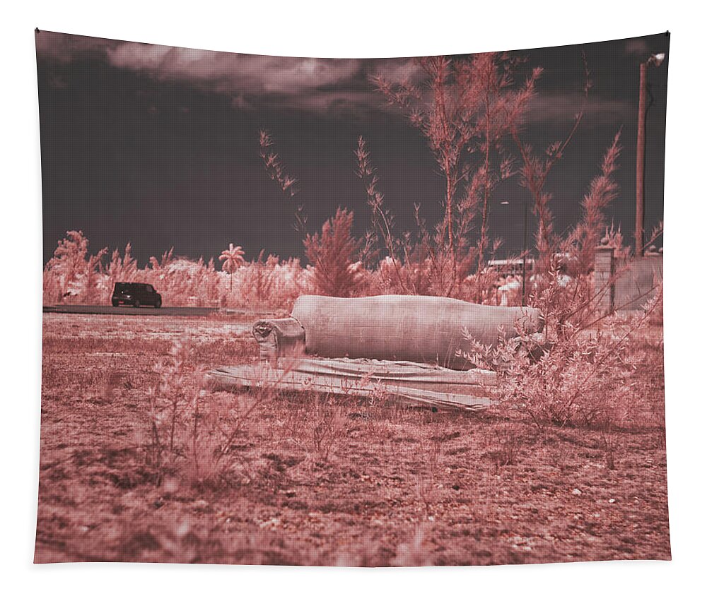 Infrared Photography Tapestry featuring the photograph Abandoned by Gian Smith
