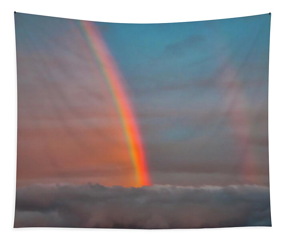 Clouds Tapestry featuring the photograph Above The Clouds by Cathy Kovarik