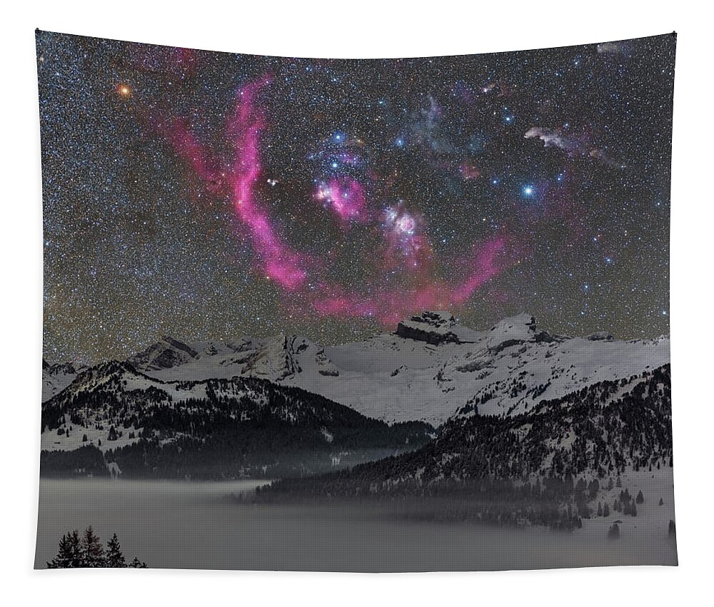 Astronomy Tapestry featuring the photograph Above the Fog by Ralf Rohner