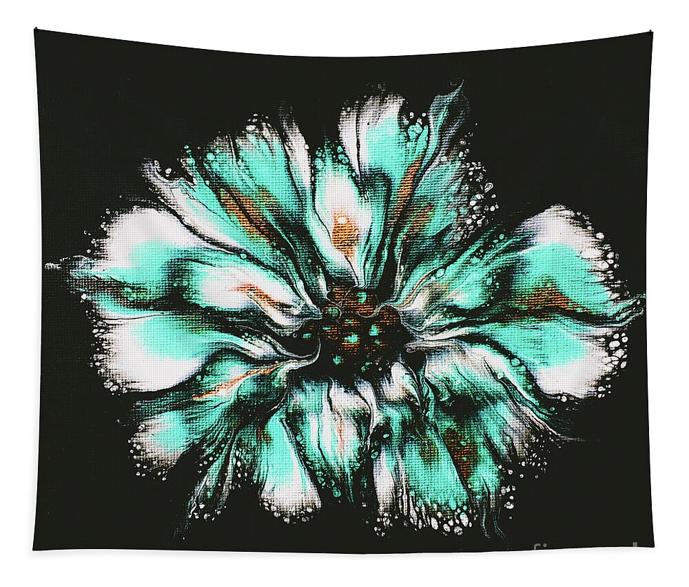 Abstract Floral Tapestry featuring the painting Abstract Blossom Burst by Zan Savage