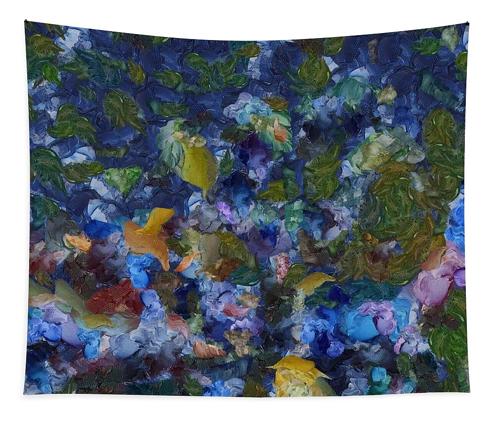 Abstract Tapestry featuring the digital art Abstract Evening by Christopher Reed