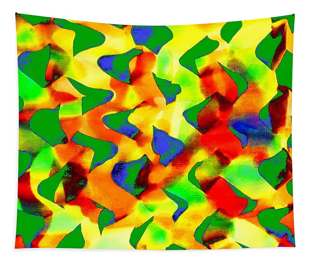 Abstract Tapestry featuring the digital art Abstract Expressionaryish 28 by T Oliver