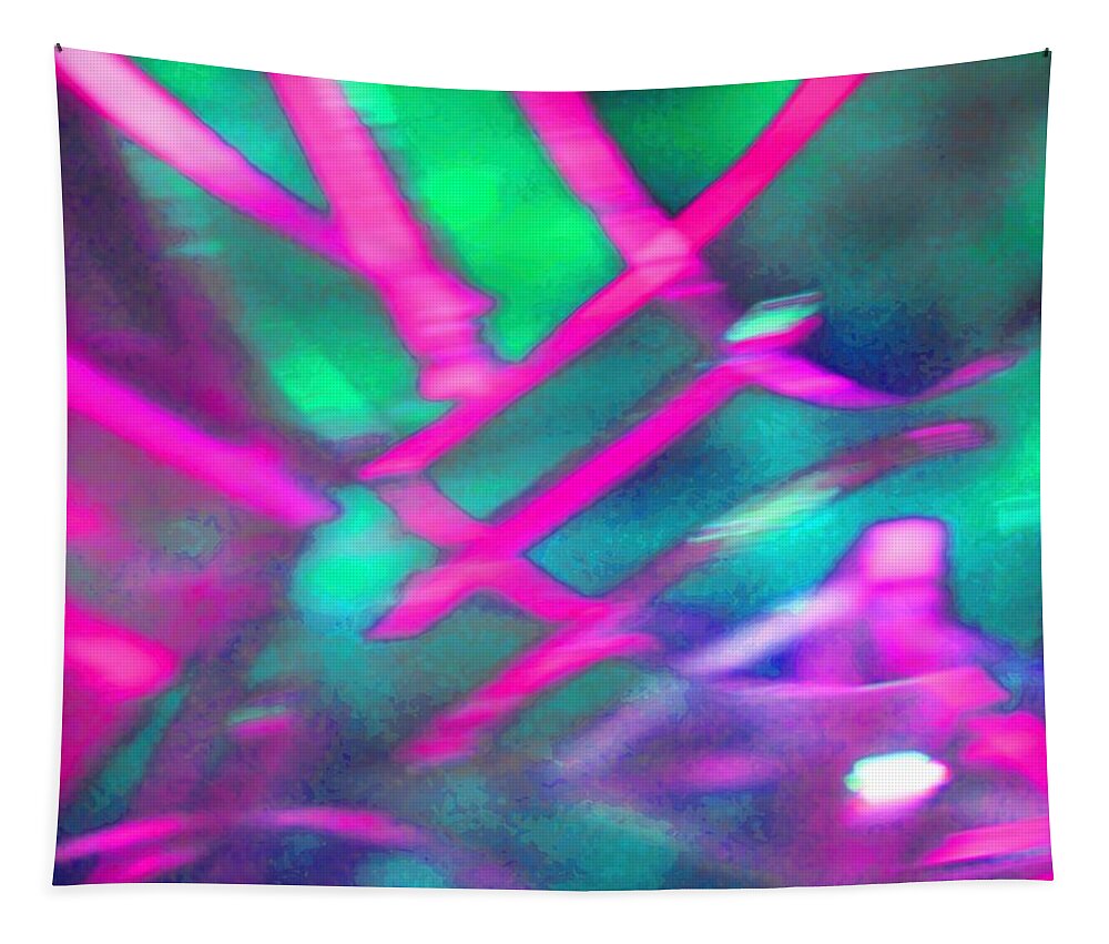 Abstract Tapestry featuring the digital art Abstract Expressionaryish #4 by T Oliver