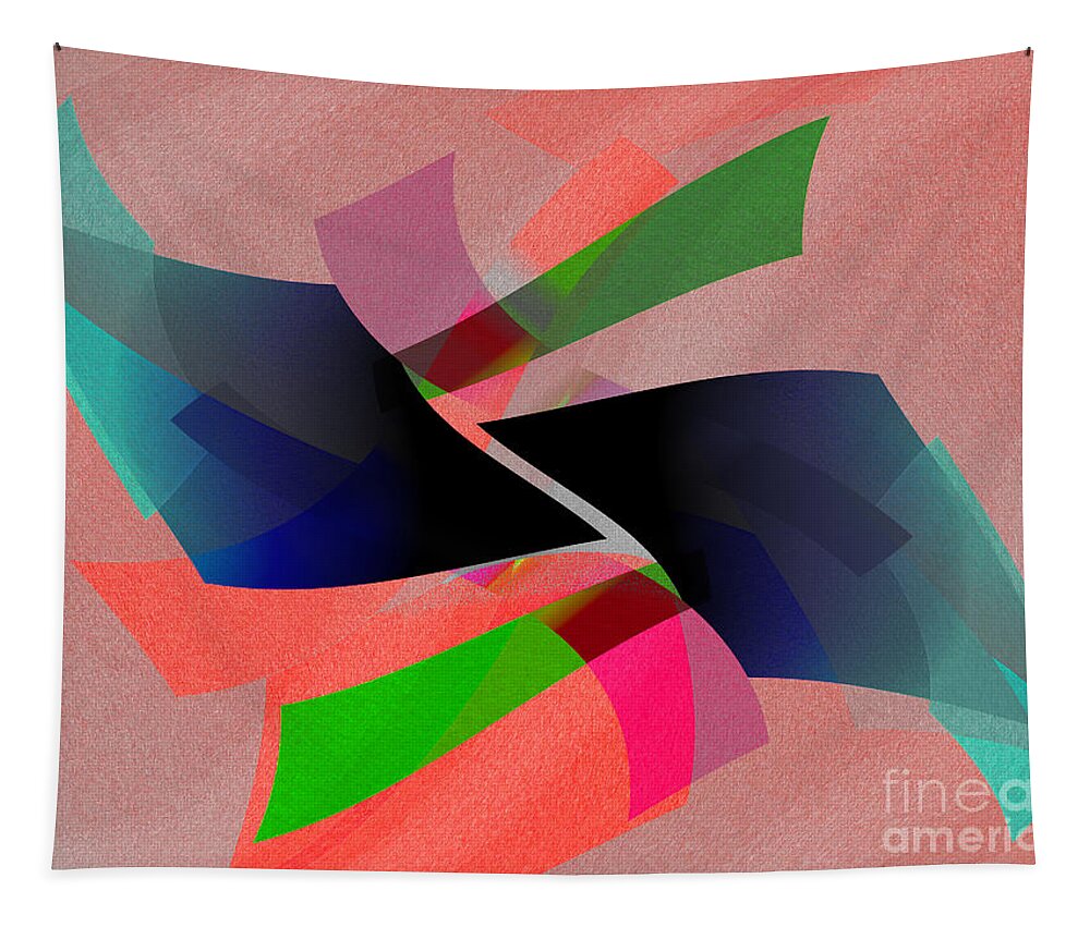 Abstract Tapestry featuring the digital art Abstract - Freedom by Kae Cheatham