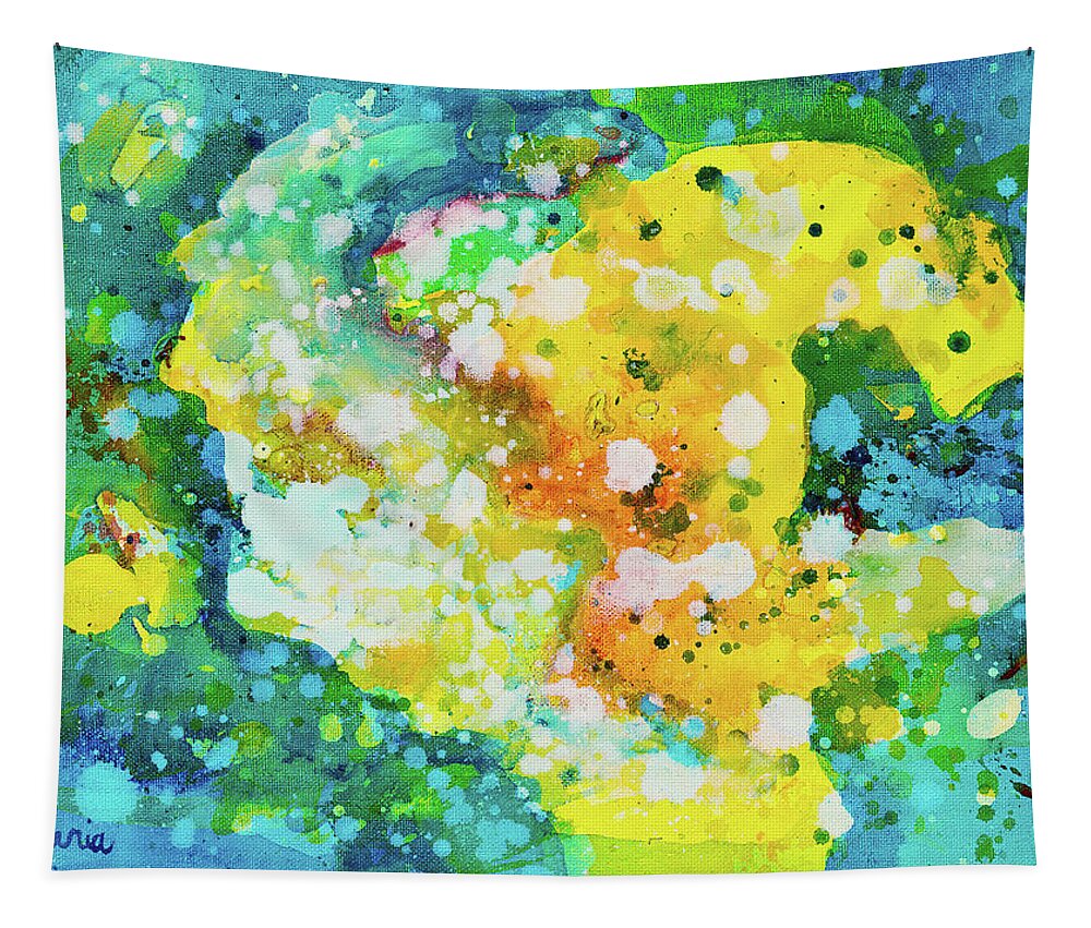 Abstract Tapestry featuring the painting Abstract by Maria Meester