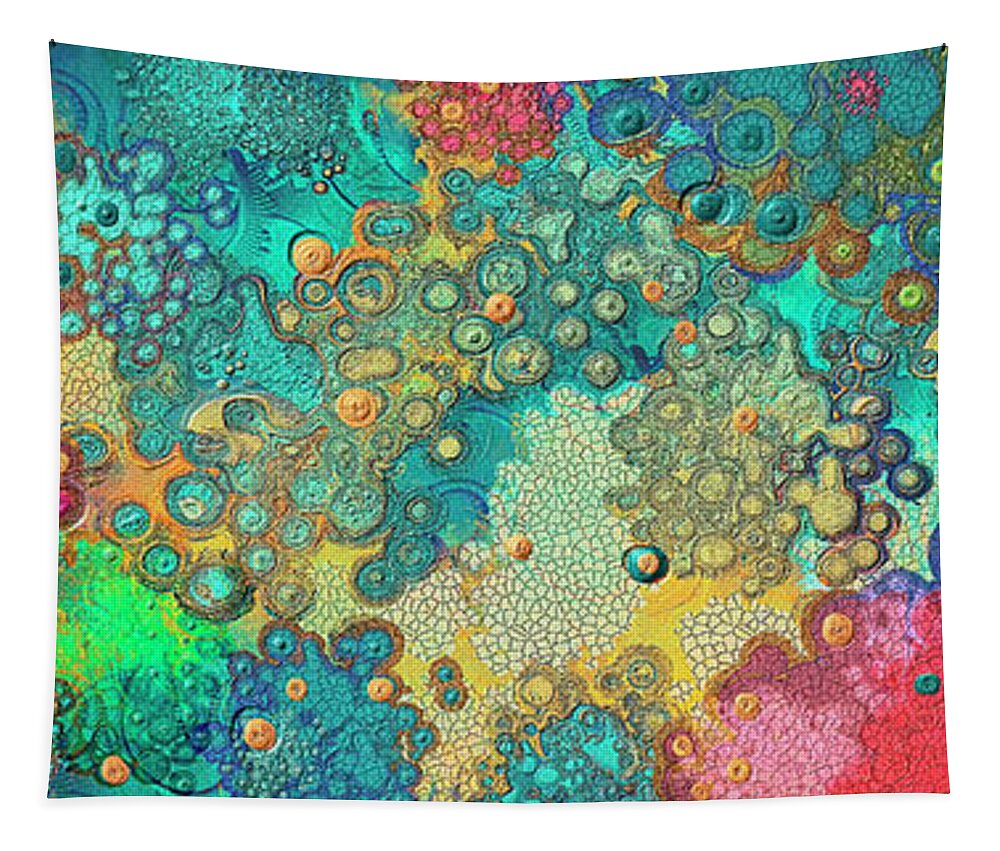 Abstract Tapestry featuring the digital art Abstract of Crackles by Sandra Selle Rodriguez
