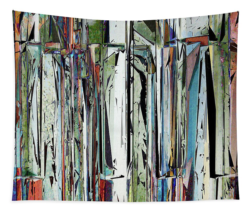 Piano Tapestry featuring the digital art Abstract Piano Keys by Phil Perkins