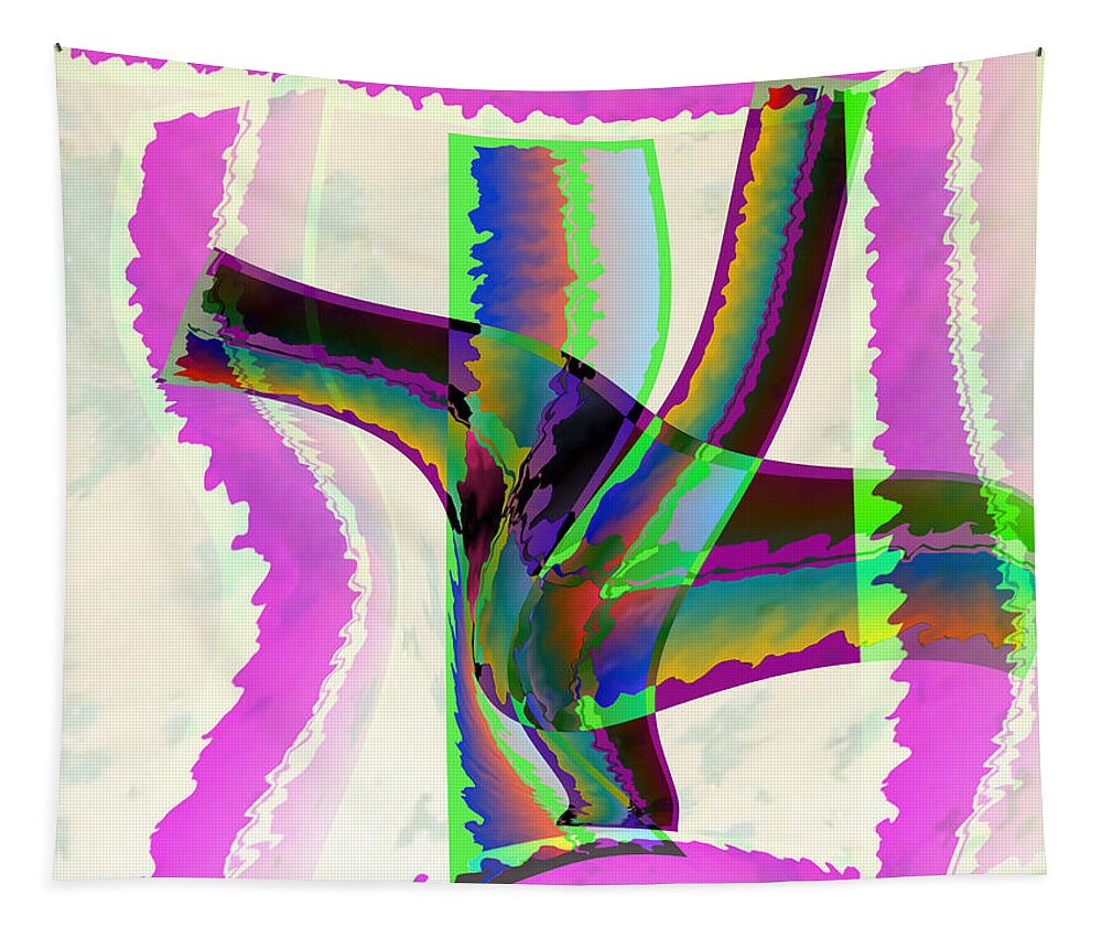 Ribbons Tapestry featuring the digital art Abstract Ribbons by Kae Cheatham
