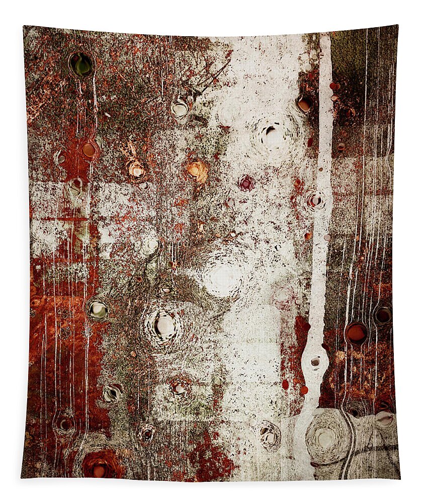 Abstract Tapestry featuring the digital art Abstract Something's Hidden V2 by Sandra Selle Rodriguez