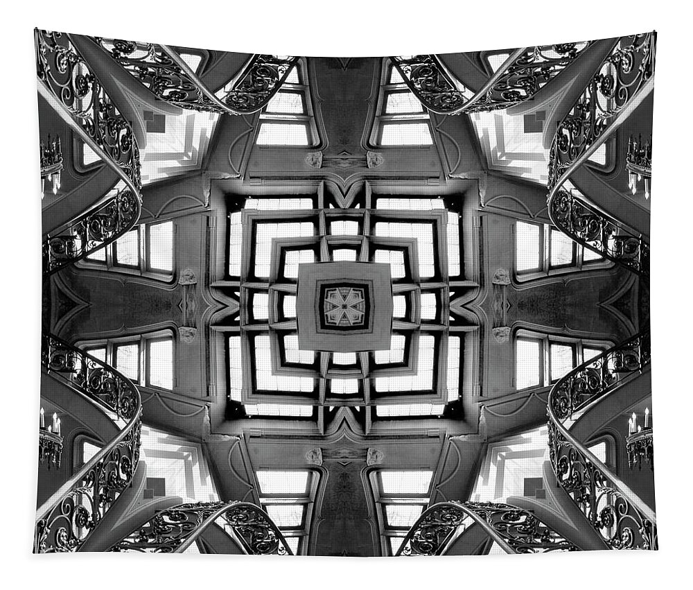 Abstract Stairs Tapestry featuring the photograph Abstract Stairs 5 by Mike McGlothlen