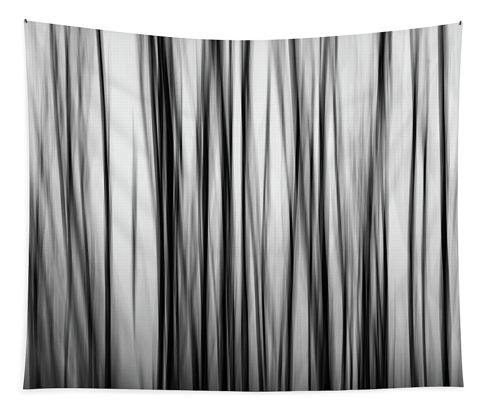 Abstract Tapestry featuring the photograph Abstract Tree with Motion Blur by Martin Vorel Minimalist Photography