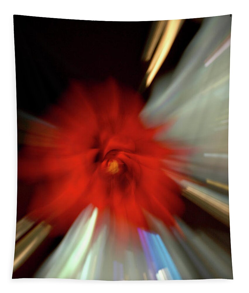 Abstract Tapestry featuring the photograph Abstract Zoom Rose by WAZgriffin Digital