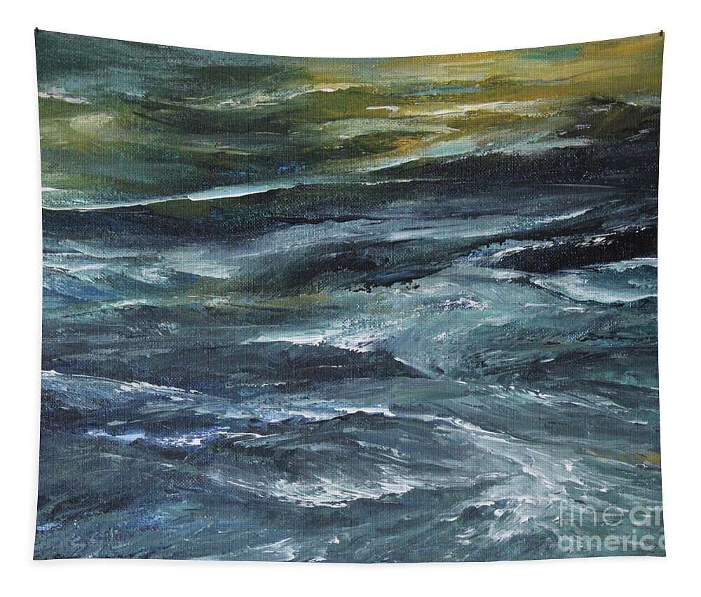Abstract Tapestry featuring the painting Abyss by Jane See
