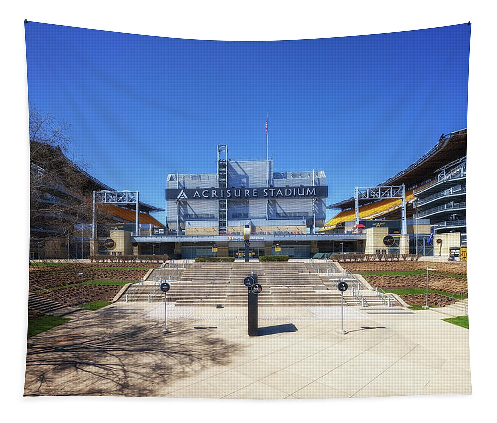 Acrisure Stadium Tapestry featuring the photograph Acrisure Stadium - Pittsburgh, PA by Susan Rissi Tregoning