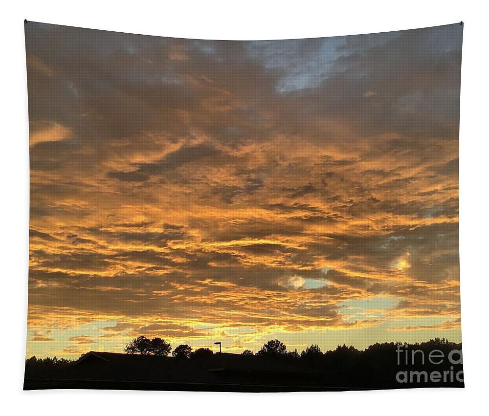 Courtland Tapestry featuring the photograph After the Storm Sunset 5 by Catherine Wilson