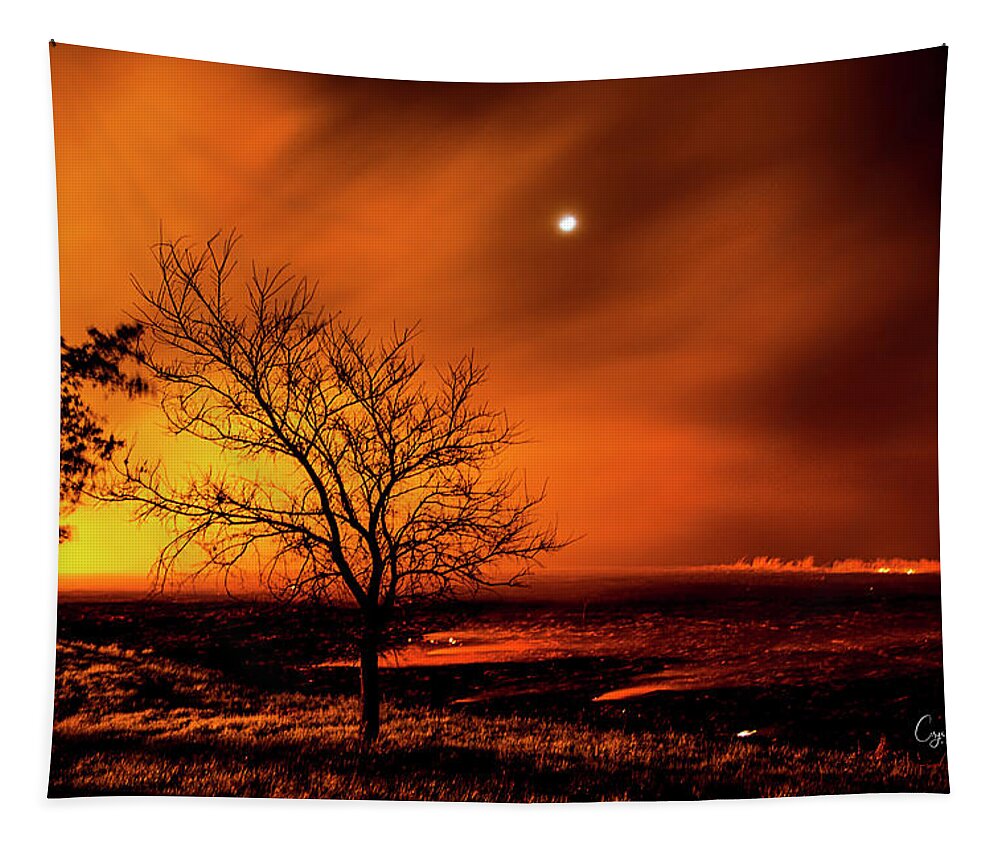 Fire Tapestry featuring the photograph Afterglow by Crystal Socha