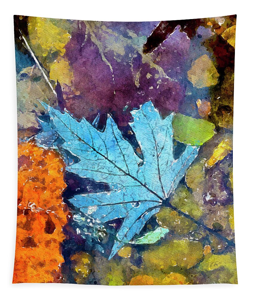 Watercolor Tapestry featuring the mixed media Afterlife in a Shallow Creek by David Wagner