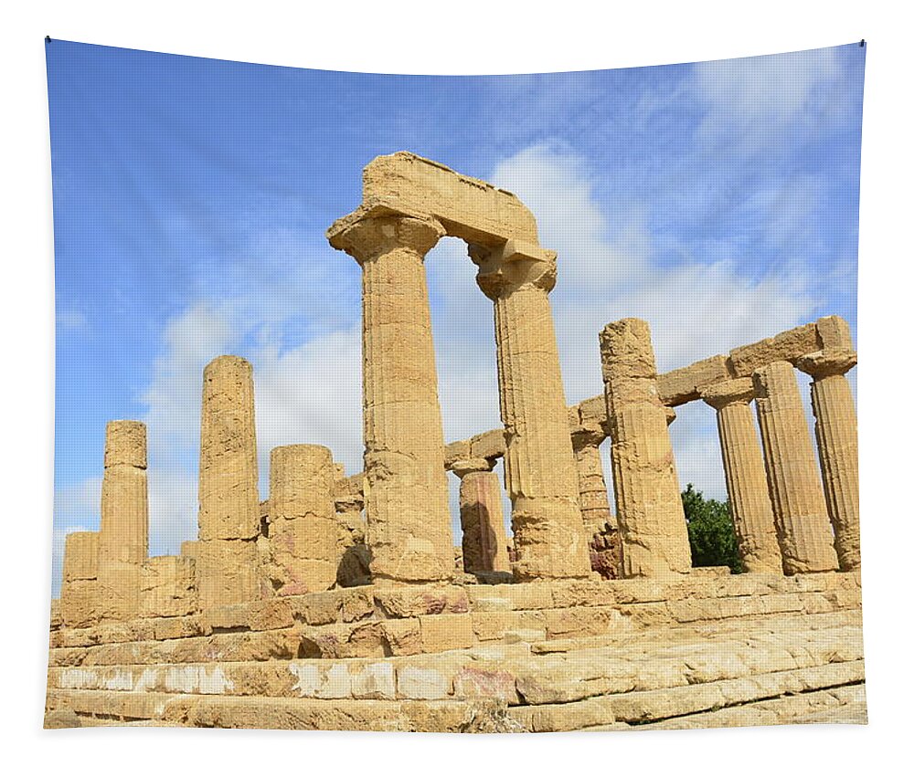 Agrigento Tapestry featuring the photograph Agrigento, Valley of the Kings 1 by Regina Muscarella