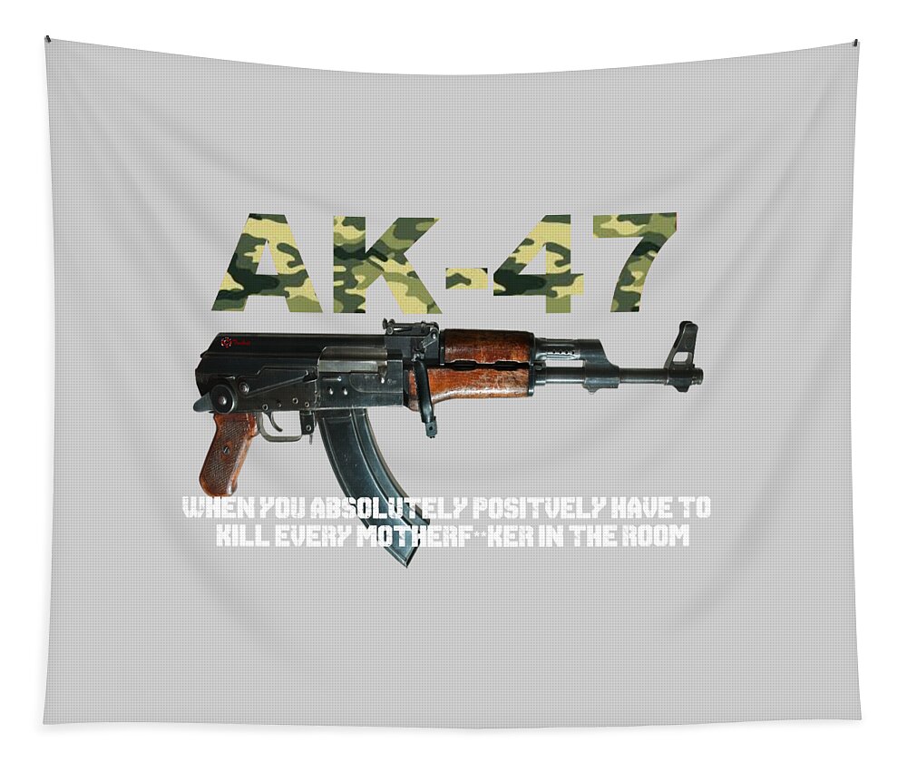 Ak47 Tapestry featuring the digital art Ak47 by John Palliser