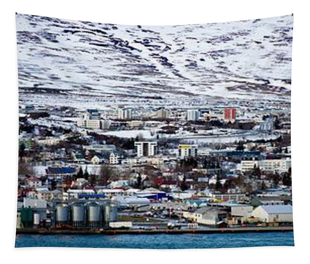 Northern Tapestry featuring the photograph Akureyri by Robert Grac