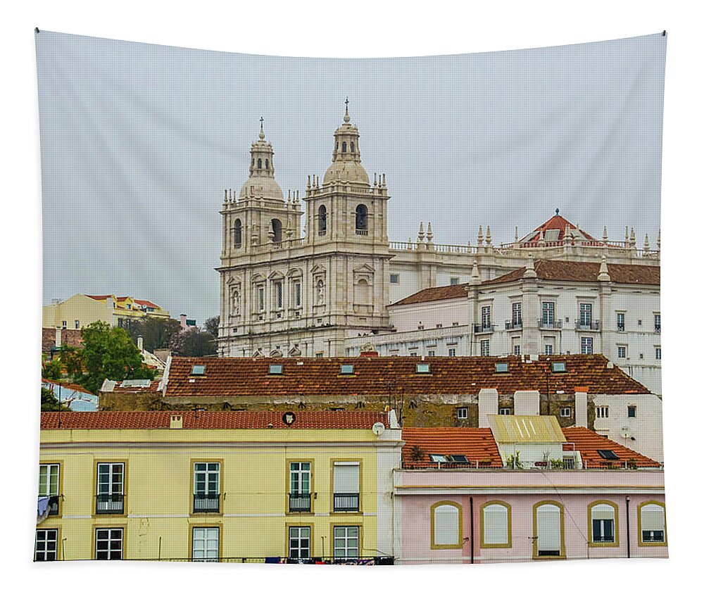 Alfama Tapestry featuring the photograph Alfama Architecture by Julie Palencia