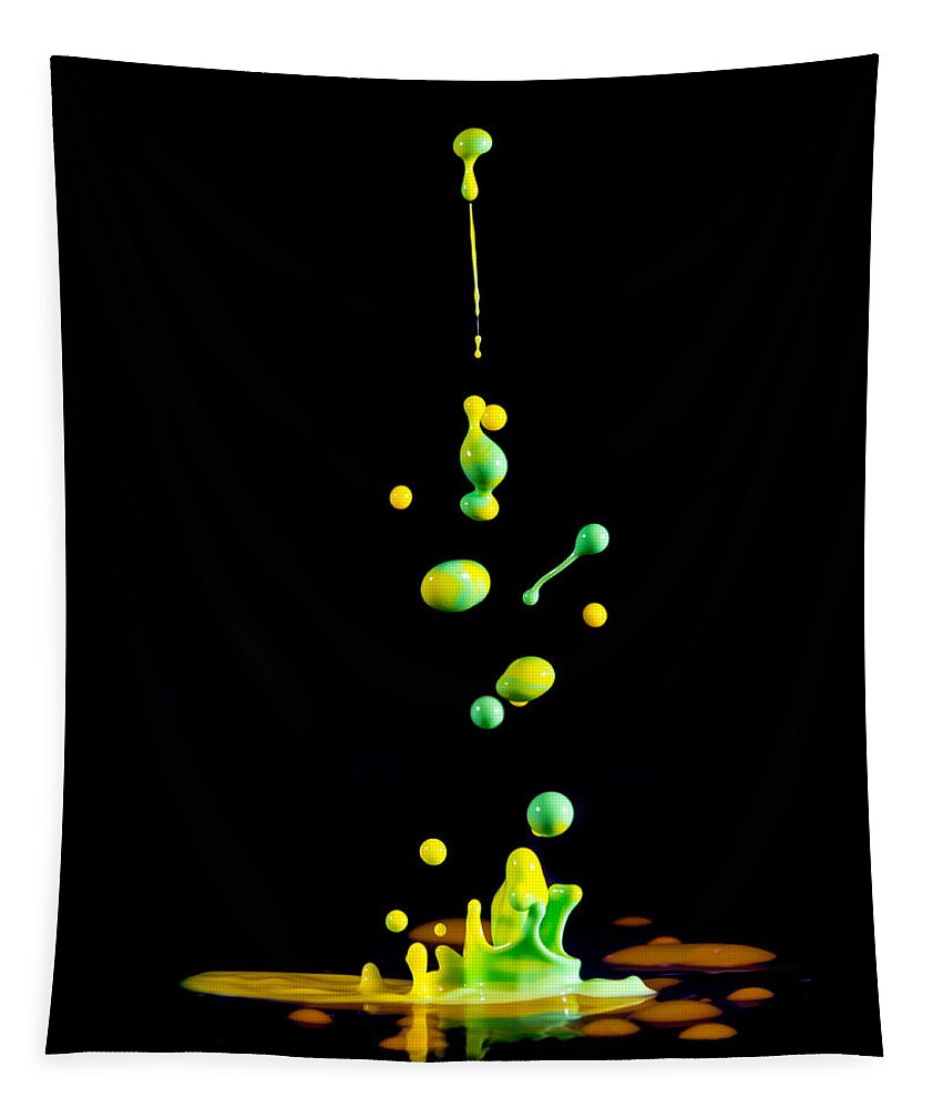 Water Drops Tapestry featuring the photograph Alien Soup by Anthony Sacco