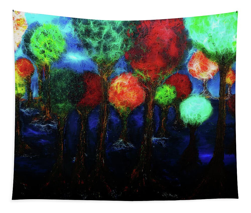 Tree Tapestry featuring the mixed media All The Possibilities by Melinda Firestone-White