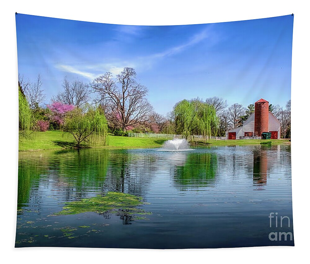 Allandale Tapestry featuring the photograph Allandale Lake in Spring by Shelia Hunt