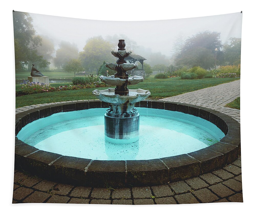 Allentown Tapestry featuring the photograph Allentown Rose Gardens Water Fountain by Jason Fink