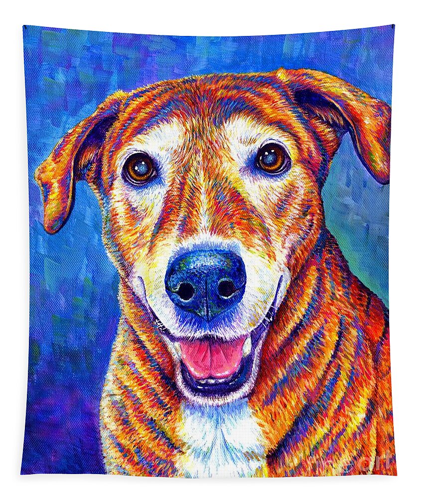 Dog Tapestry featuring the painting Ally by Rebecca Wang