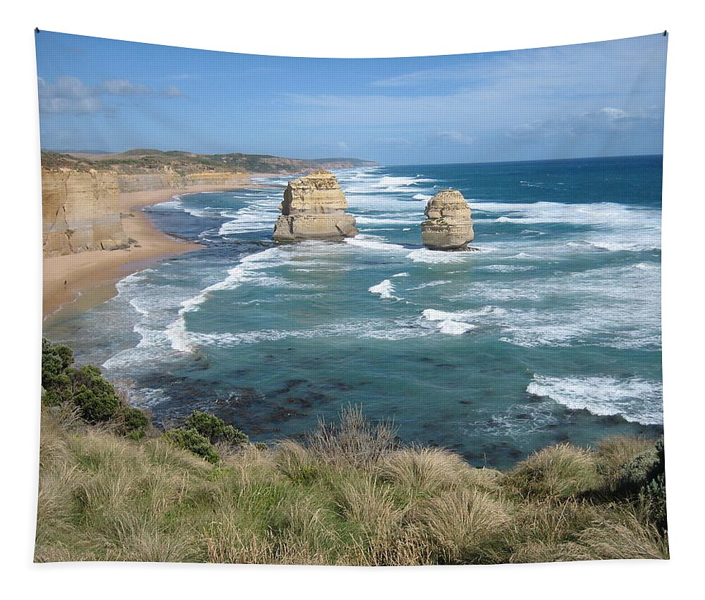 Australia Tapestry featuring the photograph Along the Great Ocean Road by Calvin Boyer