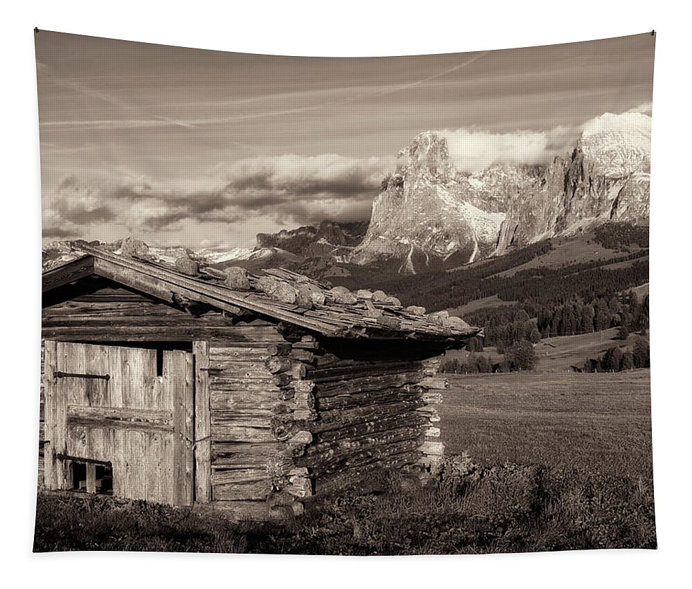 Alps Tapestry featuring the photograph Alpe di Siusi by Hans Partes