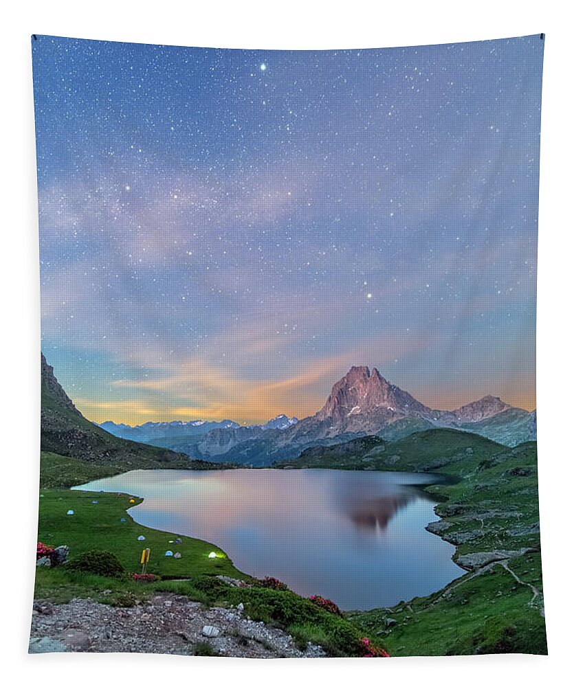 Apenglow Tapestry featuring the photograph Alpenglow by Ralf Rohner