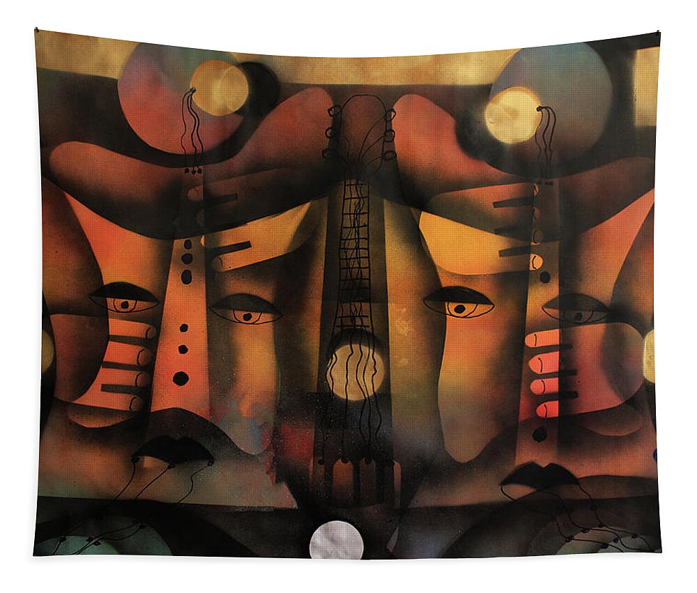 Moa Tapestry featuring the painting Alter Ego by Solomon Sekhaelelo