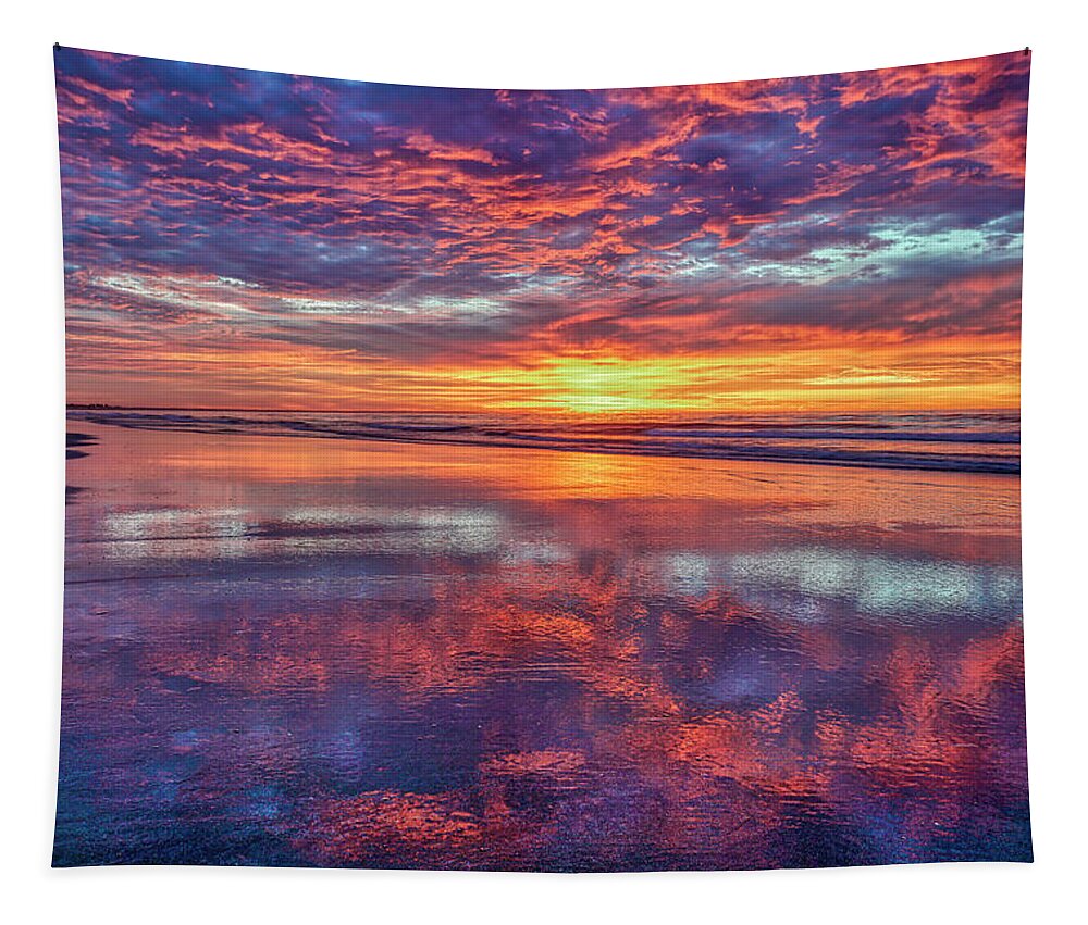 Ogunquit Tapestry featuring the photograph Amazing Morning at Ogunquit Beach by Penny Polakoff