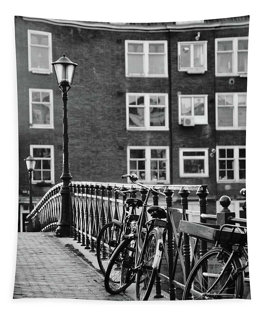 #instagram #edgalagan #galagan #edwardgalagan #nederland #netherlands #dutch #bestphotos #artgallery #tower #snow #winter #eduardgalagan #grass #cityphotography #bestphotography #seeds #digitalpainting #taiwan #b&w #amsterdam #church #canal #evening #taipei #city #blackandwhite #architecturephotos #bike #bicycle Tapestry featuring the photograph Amsterdam. Winter album. Page 002. by Edward Galagan