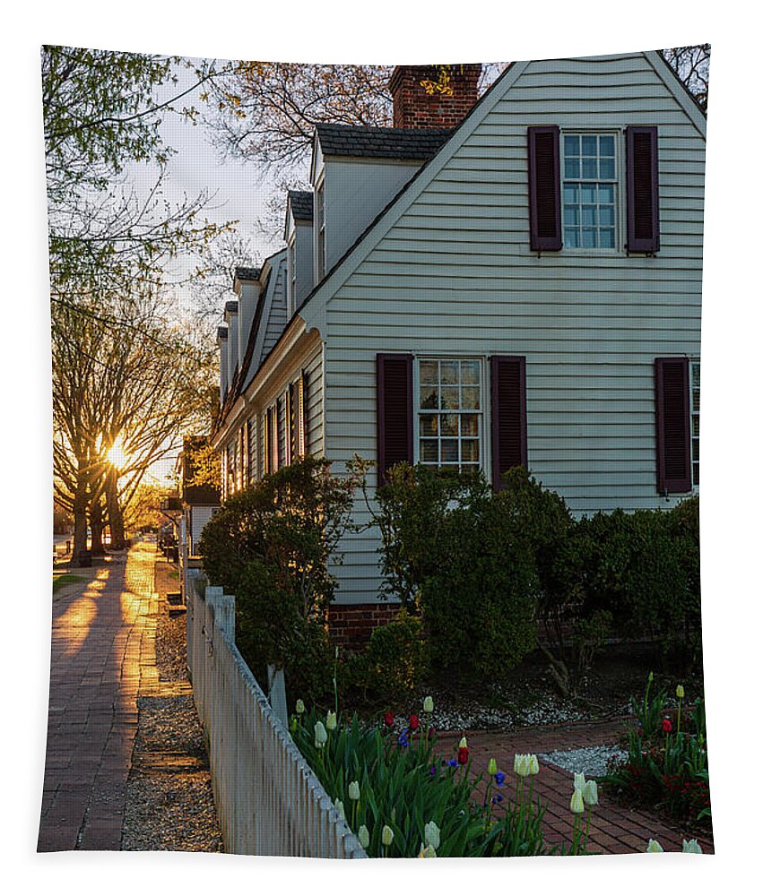 Colonial Williamsburg Tapestry featuring the photograph An April Morning by Rachel Morrison