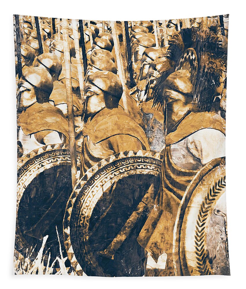 Ancient Greek Hoplite - 03 Tapestry by AM FineArtPrints - AM FineArtPrints  - Artist Website
