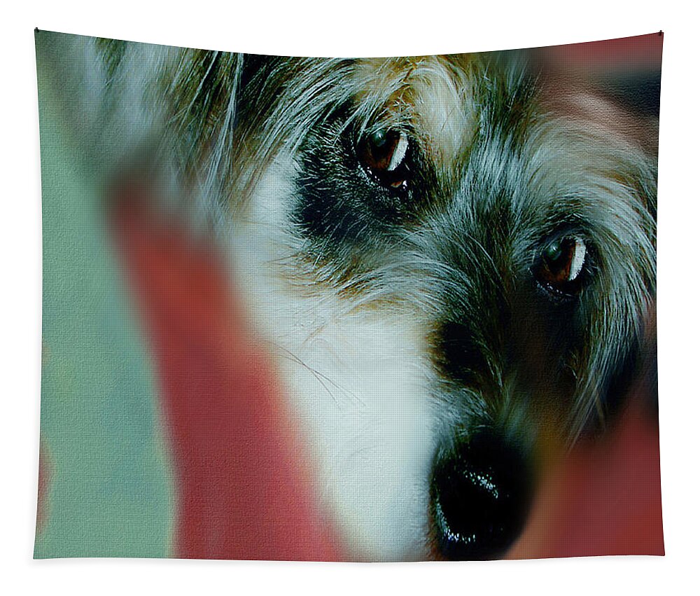 Art Tapestry featuring the digital art And this is Sparky 15 by Miss Pet Sitter