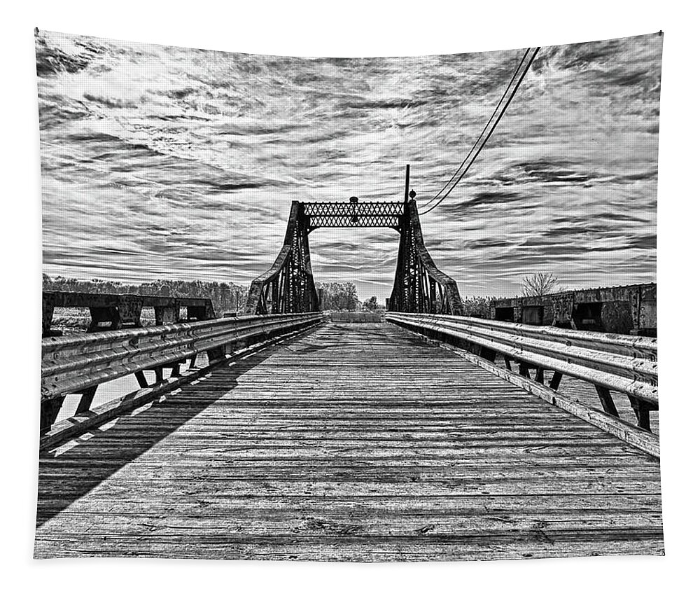 Bridge Tapestry featuring the photograph Another broken Bridge by Louis Dallara